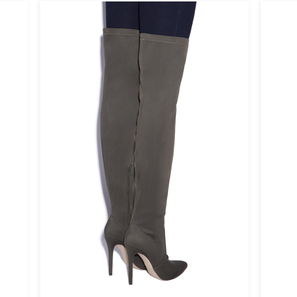 Olive Over the Knee Boots - Picture 4 of 7